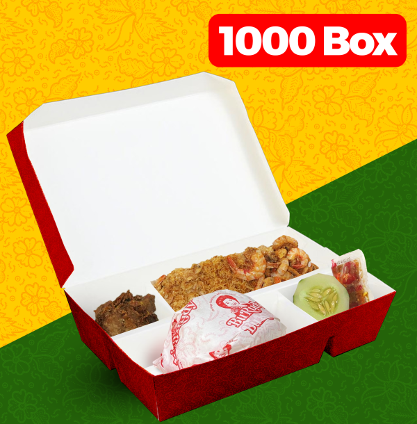 1000 Nasi Kotak Nasi Udang Empal