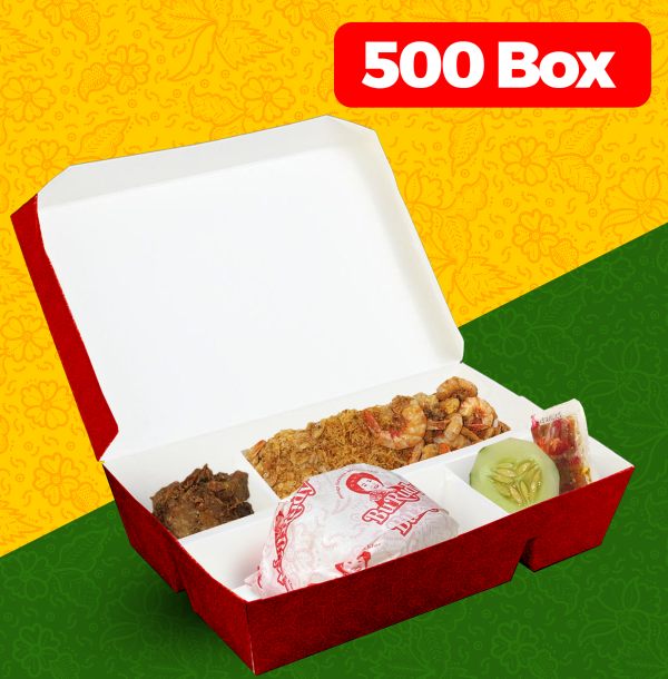 500 Nasi Kotak Nasi Udang Empal